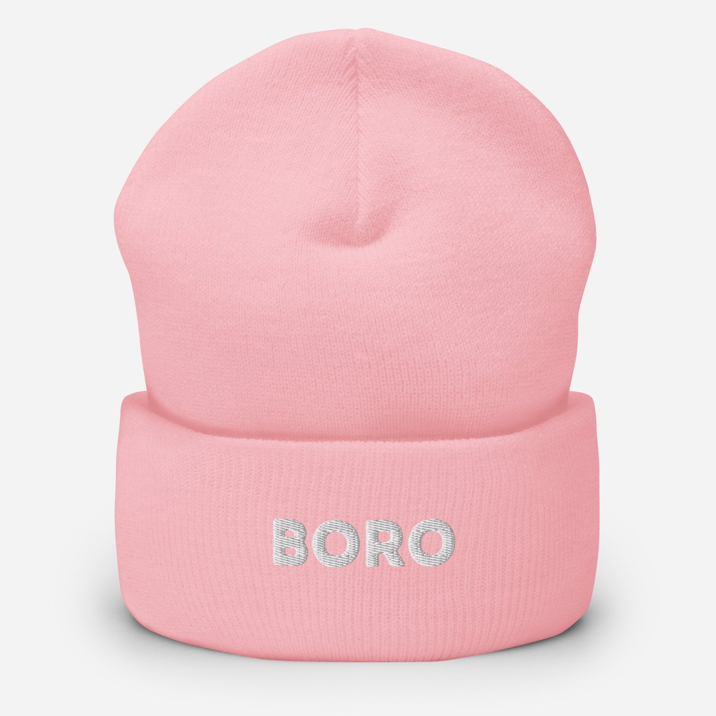 Boro (White embroidery) Cuffed Beanie Hat