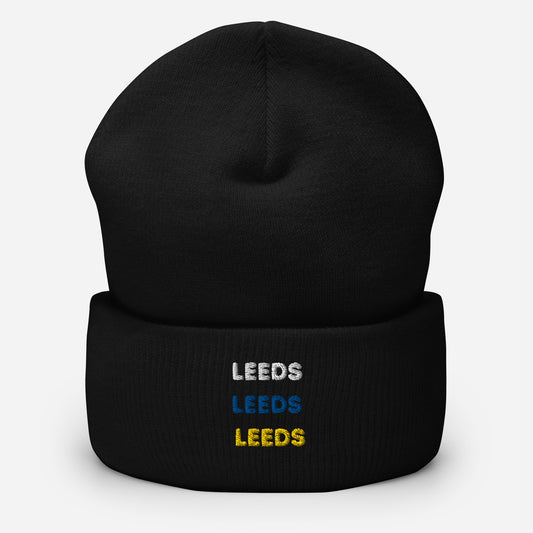 Leeds Leeds Leeds Cuffed Beanie Hat