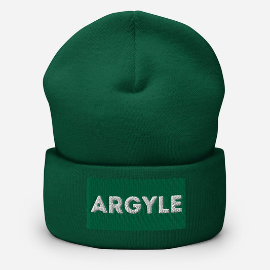Argyle Cuffed Beanie Hat