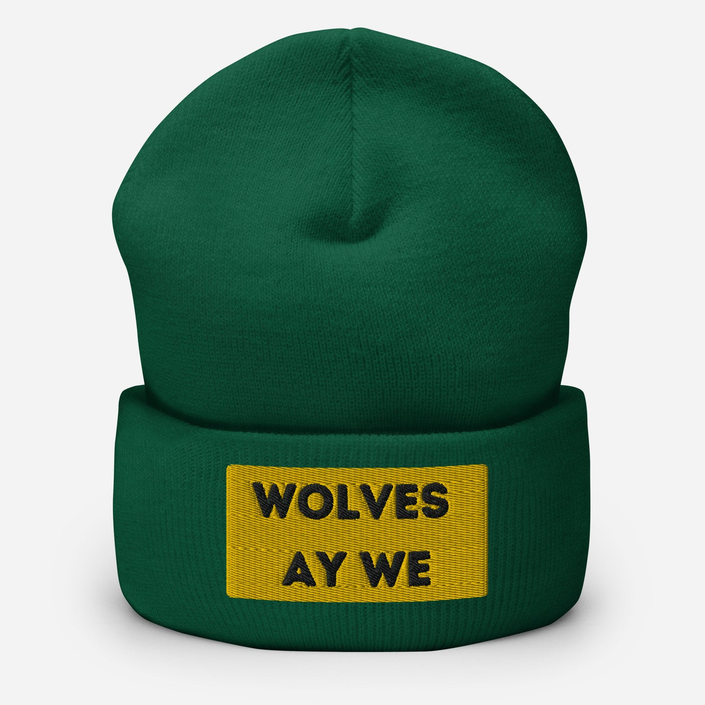 Wolves Ay We Cuffed Beanie Hat