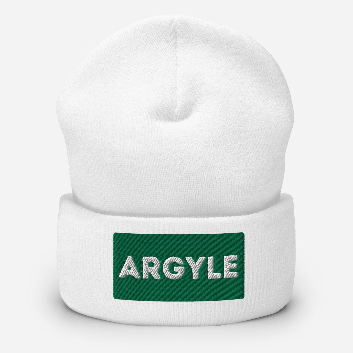 Argyle Cuffed Beanie Hat