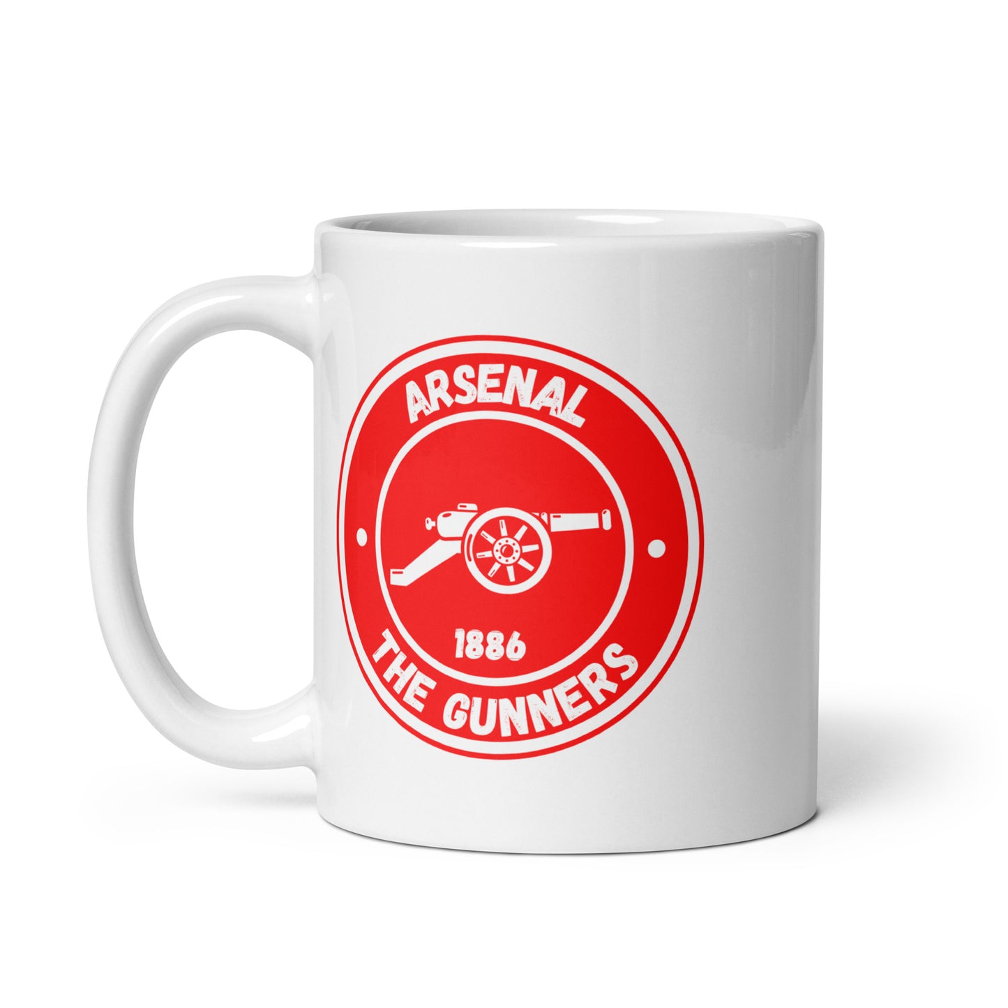 White glossy mug