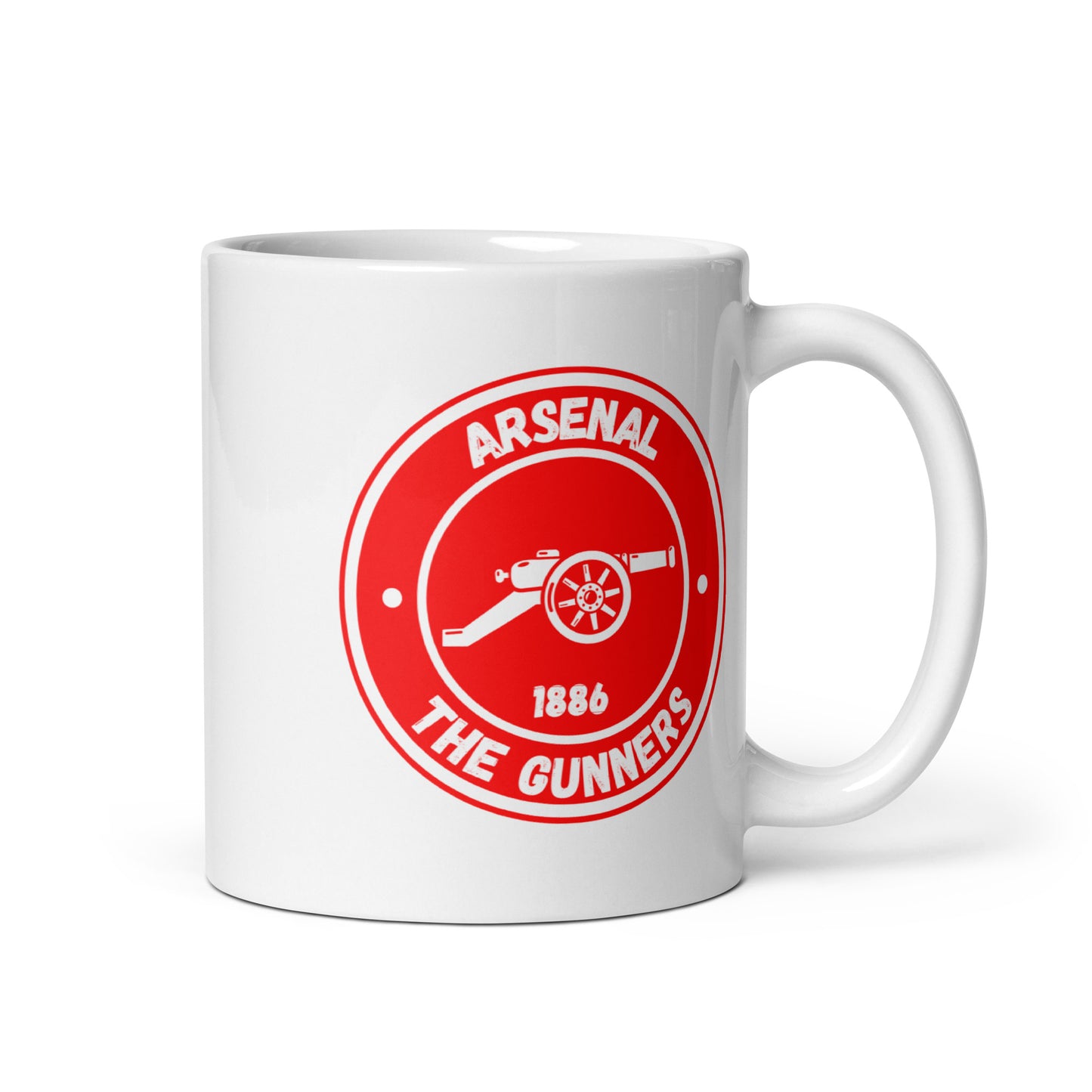 White glossy mug
